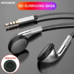 3.5mm Wired Control Earphones In-Ear Headphones For IOS Android Earbuds Hifi Stereo Headsets Sports Gamer Handsfree with HD Mic