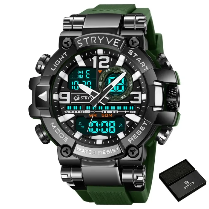 STRYVE Top Brand Men's Digital Watch Waterproof Sport Wristwatch for Men Military Electronic Watches High Quality Male Gifts - Image 8