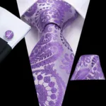Hi-Tie Designer Black Blue Striped 63inch Silk Men Tie Extra Long Ties for Men Woven Classic 160cm Men Necktie Pocket Square Set - Image 43