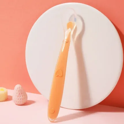 Baby Silicone Soft Spoon Training Feeding Spoons for Children kids Infants Food supplement spoon food grade Temperature Sensing