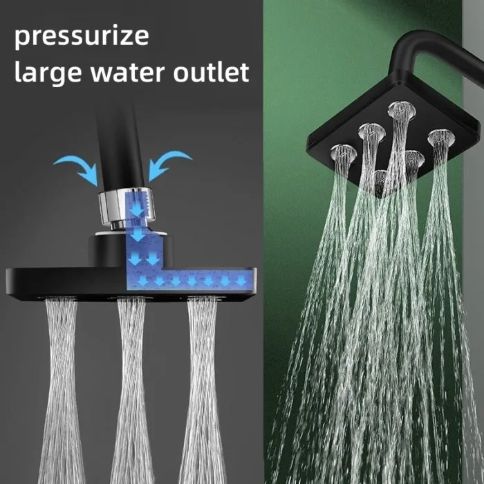 360° Mini-Surround Pressurized Shower Head Large Water Rain Shower Head Showerhead Shower Bathroom Accessories - Image 3