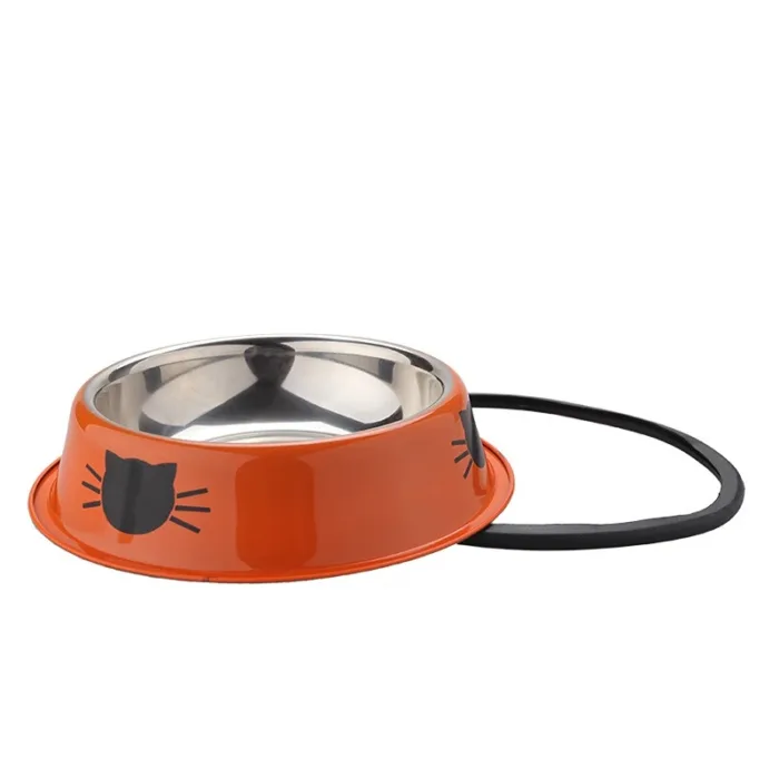 New Assemblable Multicolor Stainless Steel Dog Cat Bowl Non-slip Non-fall Eat Drink Pet Food Container Feeder Dish Bowl - Image 5