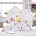 5Piece Sets Spring Autumn Newborn Girls Boy Clothes Casual Cartoon Cute Print Cotton Tops+Pants Baby Boutique Clothing BC1477-1 - Image 3