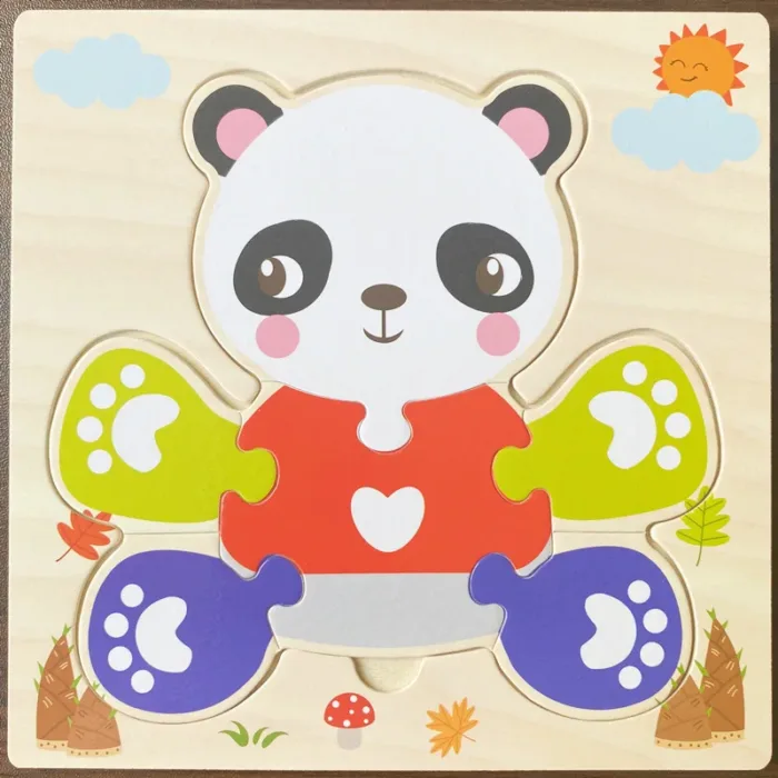 High Quality 3D Wooden Puzzles Educational Cartoon Animals Early Learning Cognition Intelligence Puzzle Game For Children Toys - Image 23