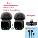 New R8 Wireless Lavalier Microphone Portable Audio Video Recording Mini Mic for iPhone Android Live Broadcast Gaming Phone Mic - Image 9