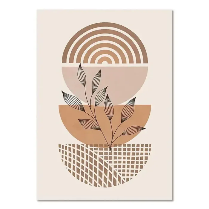 Creative Bohemian Light-colored Block Canvas Prints Nordic Minimalist Line Wall Art Poster for Living Room Bedroom & Home Decor - Image 13
