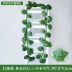 Artificial Grape Leaf Green Vine Sweet Potato Leaf Rattan Plastic Decor Ceiling Vegetable Fruit Orchard Outdoor Wedding Pendant - Image 21
