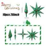 Christmas Decor Balloon Gingerbread Man Christmas Tree Santa Claus Self-Standing Aluminum Balloon New Year Xmas Party Supplies - Image 10