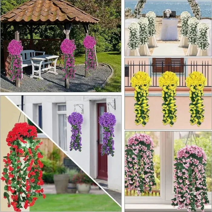 1PC Artificial Flowers Long Vine Rose Home Wedding Outdoor garden Arch Decorations Christmas Celebration photography party - Image 5