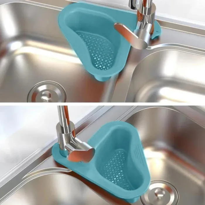 Large Kitchen Sink Drain Basket Organizer Faucet Holder Strainer Food Garbage Colanders Draining Shelf Organization Accessories - Image 1
