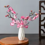 Artificial Flowers Spring Plum Blossom Peach Branch Silk Flowers for Home Wedding Party Decoration Christmas Wreaths Accessories - Image 3