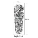 Body Art Full Fake Tatoo Tiger Wolf Flowers Rose Large Arm Tattoo Sticker Full Sleeve Waterproof Semi Permanent Tattoo Women Man - Image 40