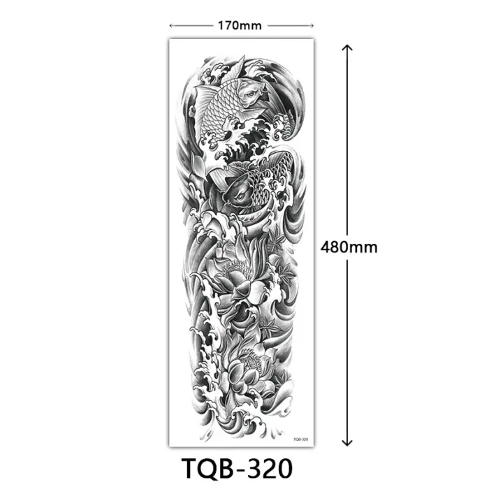 Body Art Full Fake Tatoo Tiger Wolf Flowers Rose Large Arm Tattoo Sticker Full Sleeve Waterproof Semi Permanent Tattoo Women Man - Image 40