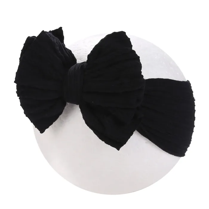 Solid Cable Bow Baby Headband for Child Nylon Layers Headwear Kids Elastic Turban Headwraps Newborn Boys Girls Hair Accessories - Image 9