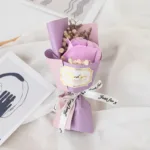 Artificial Soap Flower Rose Bouquet Gift Bags Valentine'S Day Birthday Gift Wedding Home Decor 3 Heads Rose Soap Bouquet Gift - Image 7