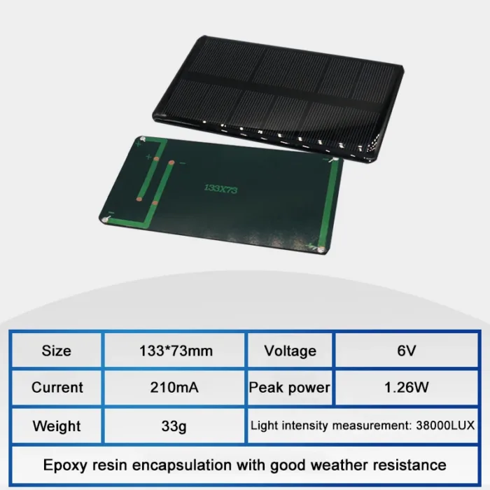 Wholesale 6V Mini Solar Panel 70mA 100mA 150mA 210mA 250mA 500mA 550mA Solar Cell Epoxy Board DIY Battery Power Charger Module - Image 12