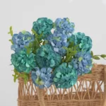 Silk watercolor Hydrangea Simulation flower Home vase Christmas Outdoor Garden Decor Festival Wedding BridalBouquet Diy Gift box - Image 11