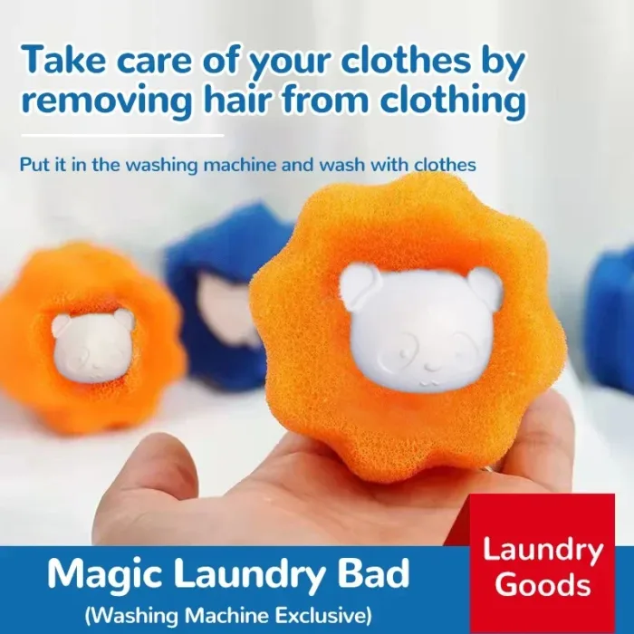 Magic Laundry Ball Kit Reusable Clothes Hair Cleaning Tool Pet Hair Remover Washing Machine Cat Dog Hair Catcher Laundry Ball - Image 2
