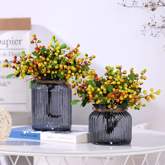 Christmas Berry Artificial Flower Fake Red Berries Blueberries Simulation Artificial Berry Plant For Xmas Part Christmas Decor - Image 4