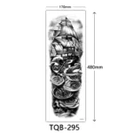 Body Art Full Fake Tatoo Tiger Wolf Flowers Rose Large Arm Tattoo Sticker Full Sleeve Waterproof Semi Permanent Tattoo Women Man - Image 31