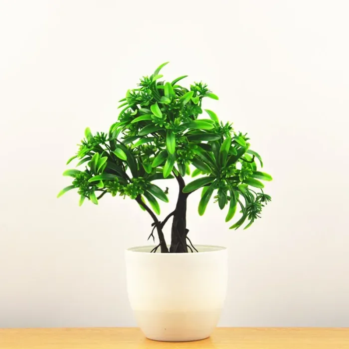 Green Artificial Plants Bonsai Small Tree Pot Plants Simulation Plastic Flowers Potted Ornaments Home Hotel Garden Decoration - Image 9