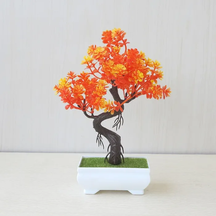 Artificial Plastic Plants Bonsai Small Tree Pot Fake Plant Potted Flower Garden Arrangement Ornaments Room Home Table Decoration - Image 11