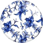 Blue And White Porcelain Flowers Round Photo Resin Glass Cabochon Demo Flat Back Making Findings S1491 - Image 7