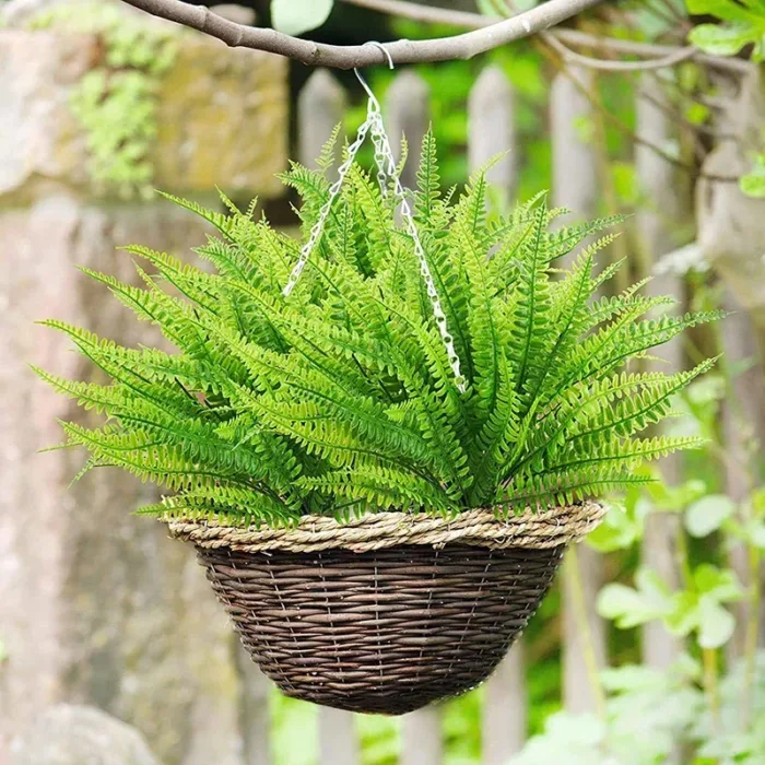 Fake Plastic Plants Decorations With 7 Branchs UV Resistant For Outdoor Home Kitchen Decor Garden Decoration Artificial Plants - Image 6