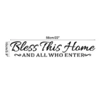 Bless This Home And All Who Enter Wall Stickers Home Decor Vinyl Wall Decals Living Room Family Quotes Sayings Stickers PVC - Image 7