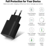 25W PD USB C Super Fast Charger Type C Power Adapter With Type C CABLE For Samsung Galaxy S23 S22 S21 S20 NOTE 20 - Image 2