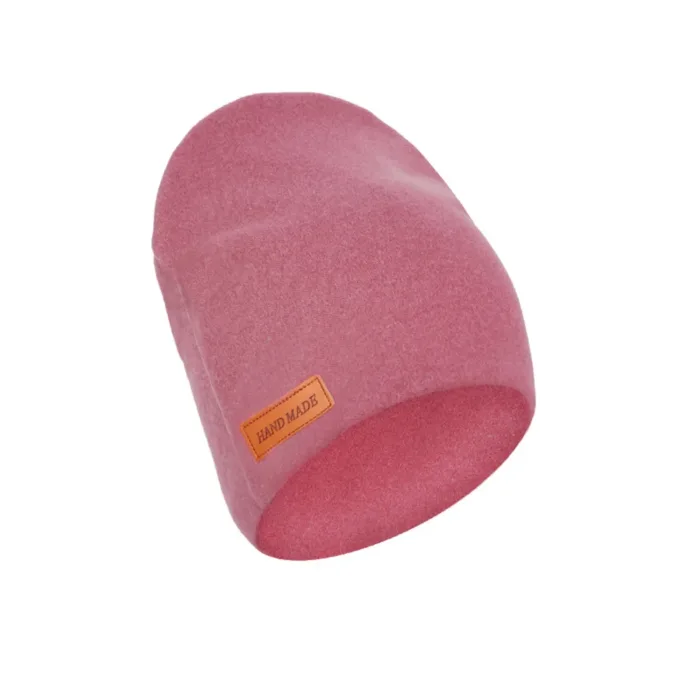 Solid Cashmere Baby Turban India Hats Newborn Boys Girls Autumn Winter Beanies Bonnet with Handmade Leather Tag Kids Headwraps - Image 13