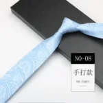 6cm Width Navy Paisley Neck Ties For Men Business Handmade Narrow Soft Polyester Neckties Trendy Fashion Shirt Suit Accessories - Image 18