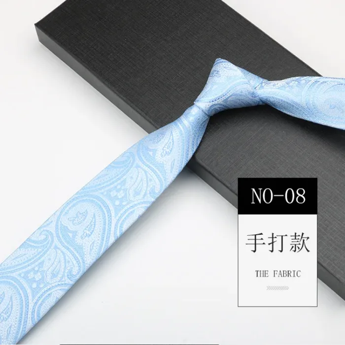 6cm Width Navy Paisley Neck Ties For Men Business Handmade Narrow Soft Polyester Neckties Trendy Fashion Shirt Suit Accessories - Image 18