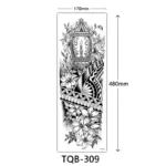 Body Art Full Fake Tatoo Tiger Wolf Flowers Rose Large Arm Tattoo Sticker Full Sleeve Waterproof Semi Permanent Tattoo Women Man - Image 17
