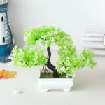 Artificial Plastic Plants Bonsai Small Tree Pot Fake Plant Potted Flower Garden Arrangement Ornaments Room Home Table Decoration - Image 16