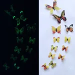 Luminous Butterfly Wall Sticker Living Room Butterflies for Wedding Party Decoration Home 3D Fridge Stickers Wallpaper 1 Pcs - Image 5
