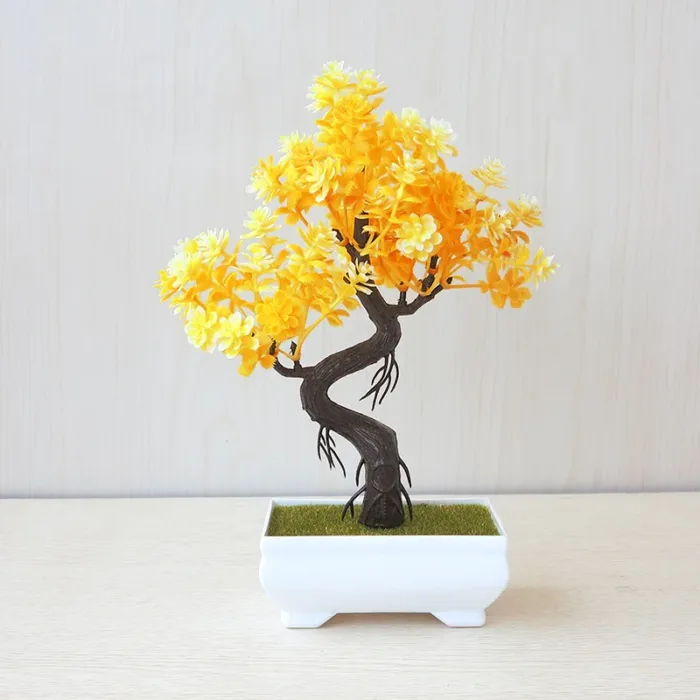 Artificial Plastic Plants Bonsai Small Tree Pot Fake Plant Potted Flower Garden Arrangement Ornaments Room Home Table Decoration - Image 8