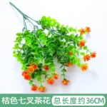 Artificial Flowers Outdoor Fake Flowers Home Decoration Plastic Green Bush Balcony Living Room Holiday Party Decoration Camellia - Image 9
