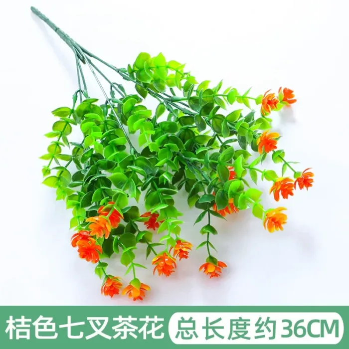 Artificial Flowers Outdoor Fake Flowers Home Decoration Plastic Green Bush Balcony Living Room Holiday Party Decoration Camellia - Image 9