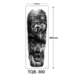 Body Art Full Fake Tatoo Tiger Wolf Flowers Rose Large Arm Tattoo Sticker Full Sleeve Waterproof Semi Permanent Tattoo Women Man - Image 12