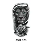 210 * 114mm Dragon, Snake, Lion Tattoo Sticker For Men And Women Black And White Color Transfer Printing Temporary Tattoos Art - Image 39