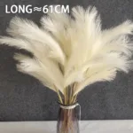 60cm Fluffy Reed Boho Decor Flowers Fake Plant Encrypted Reed Mock Artificial Flowers for Wedding Party Home Decor - Image 5