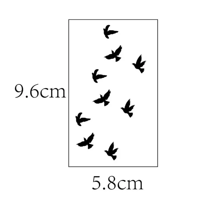 Unisex Sticker Body Art Black Tattoo Waterproof for Unisex Sexy Removable Flying Bird Transfer for Unisex - Image 6