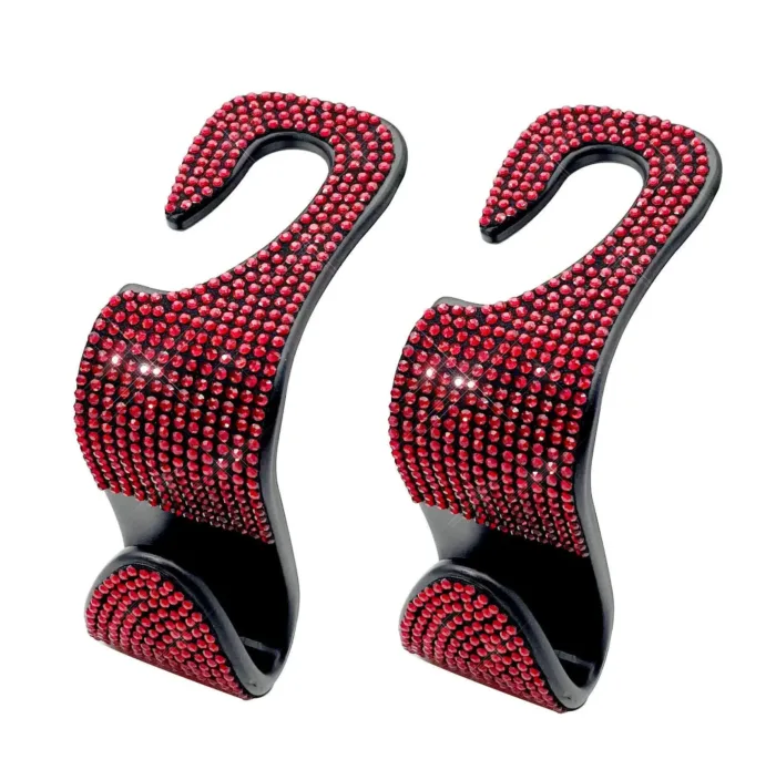 Dazzling Diamond Car Seat Backrest Hook Car Backrest Universal Head Restraint Storage Rack Automotive Interior Accessories - Image 10