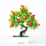 Simulated Green Plants Simulated Plants Decorative Bonsai Fruit and Potted Plants Strawberry Orange Simulation Tree - Image 3