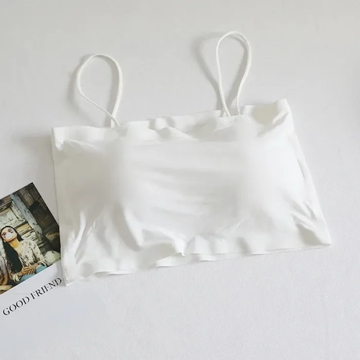 Ice Silk Sexy Push Up Bras For Women Crop Top Seamless Sling Tube Top Sleeveless Camisole Underwear Ladies Intimates Bralette - Image 9