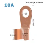 10/50PCS Copper OT Terminal Non-Insulated Wire Connector Bare Electrical Cable Terminals Lug Battery Ring Crimp Terminal 10-400A - Image 9