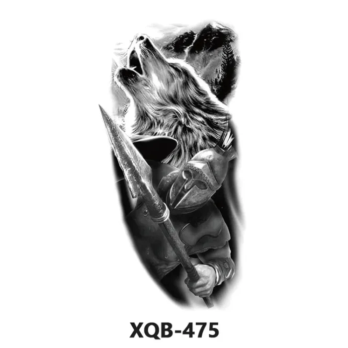 210 * 114mm Dragon, Snake, Lion Tattoo Sticker For Men And Women Black And White Color Transfer Printing Temporary Tattoos Art - Image 46