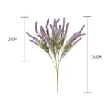 Artificial Lavender Autumn Flower White Foam Bridal Bouquet Plastic Fake Plant Grass For Christmas Home Wedding Table Decor - Image 3