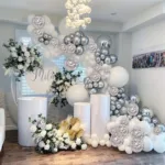 5/10/12inch Birthday Wedding Party Metal Silver White Balloon Wholesale Holiday Decoration Site Layout Props Baby Shower Toys
